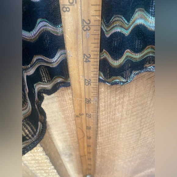 Free People New Romantics Boho Sheer Blouse Black Crochet Neckline Small Beaded - Picture 5 of 9